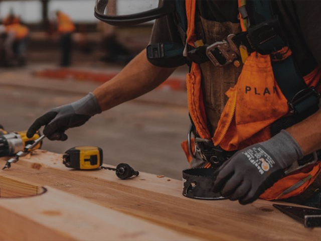 ATG protective gloves as part of work clothes