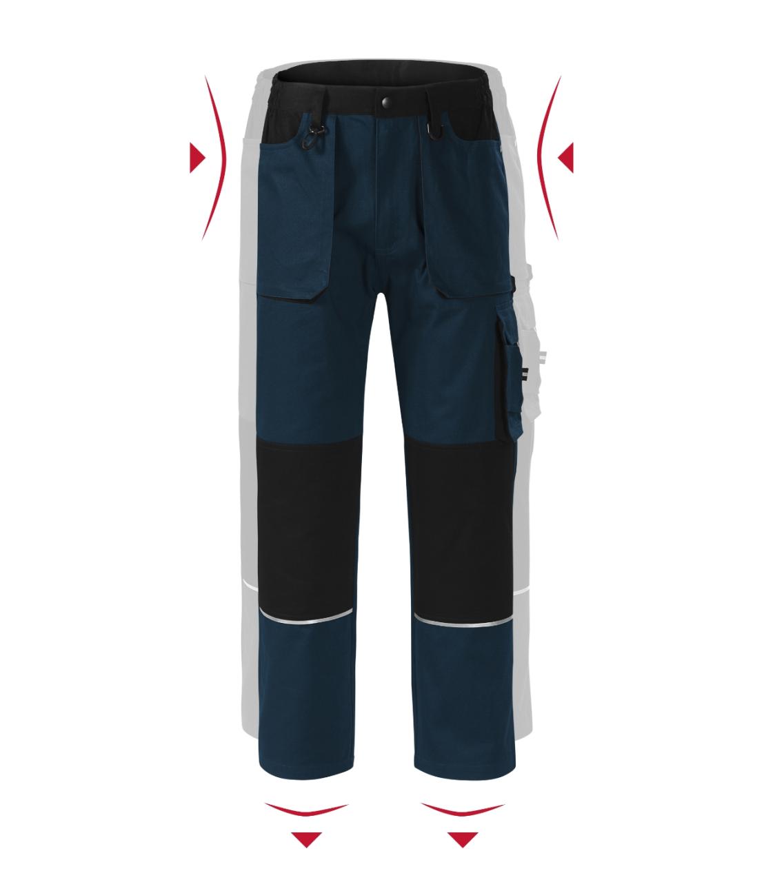 Stretch work trousers with four-way stretch