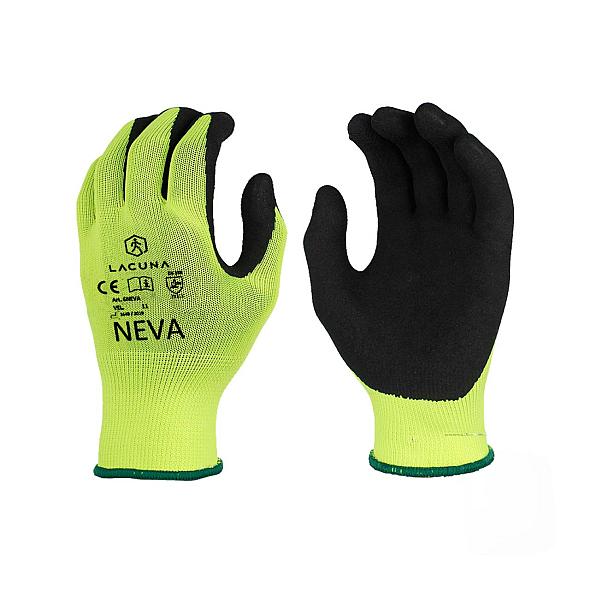 NEVA latex coated glove, rumene,1/1
