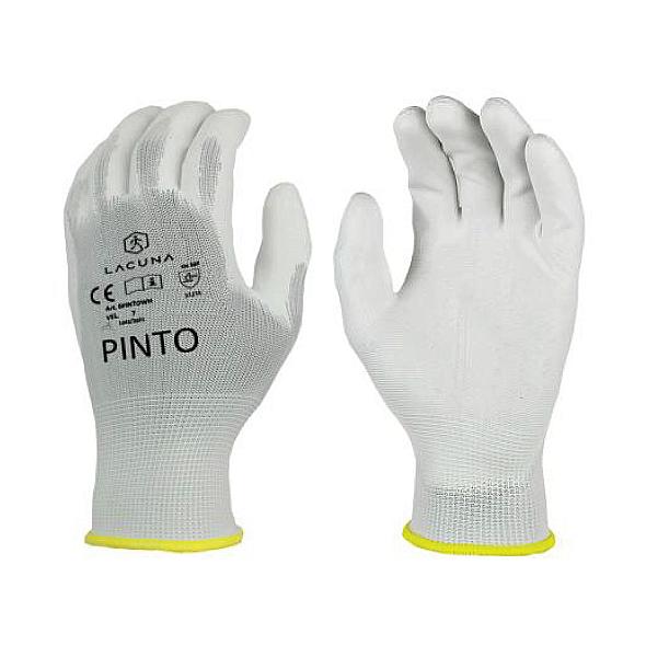 PINTO PU coated glove white, 12/1