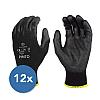 PINTO PU coated glove black, 12/1