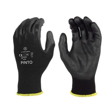 PINTO PU coated glove black, 1/1