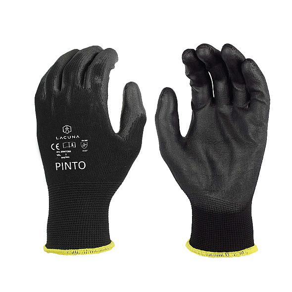 PINTO PU coated glove black, 1/1