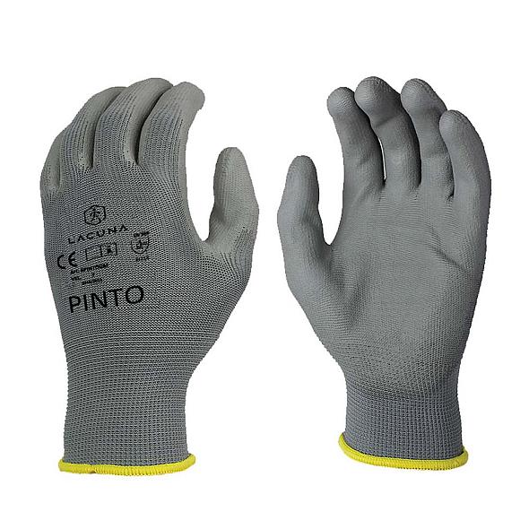 PINTO PU coated glove grey, 12/1
