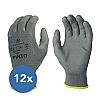 PINTO PU coated glove grey, 12/1