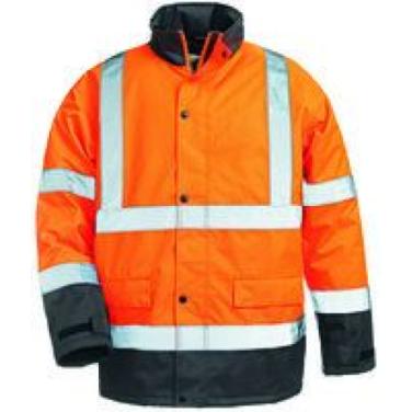 ROADWAY hi-vis parka orange/blue