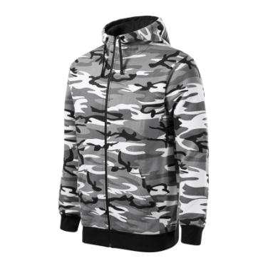 Malfini Camo Zipper men's hoodie