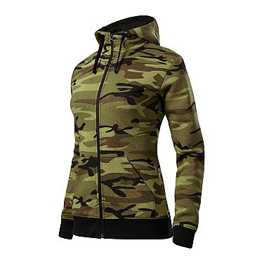 Malfini Camo Zipper women's zip-up hoodie