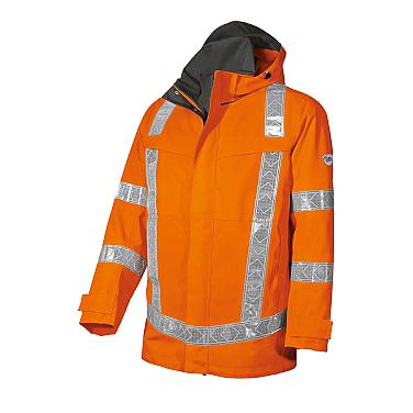 BP® Long high-visibility waterproof jacket