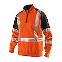 BP® High-visibility half-zip sweatshirt